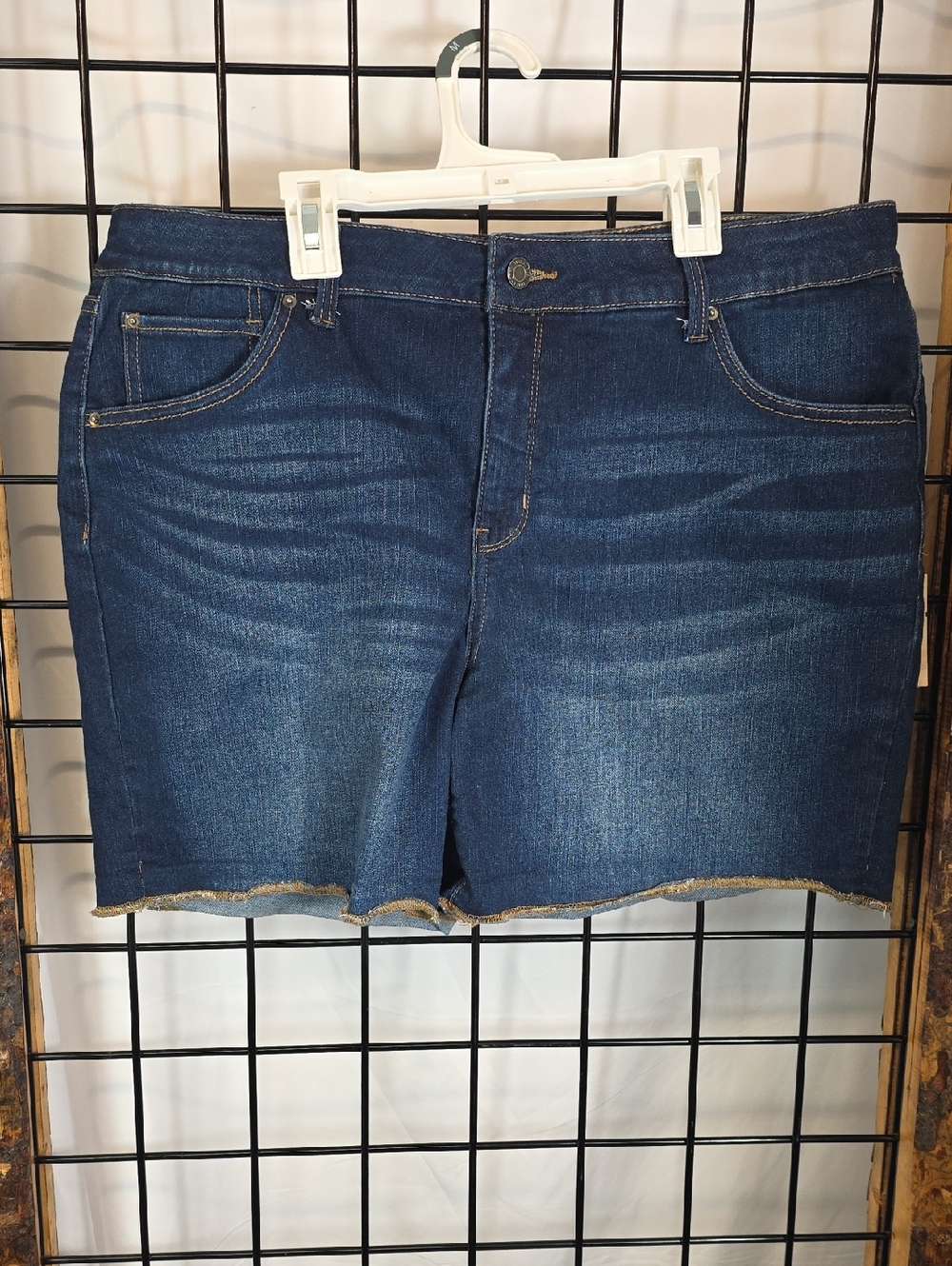 Time and Tru Indigo Denim Jeans with Gold Stitching